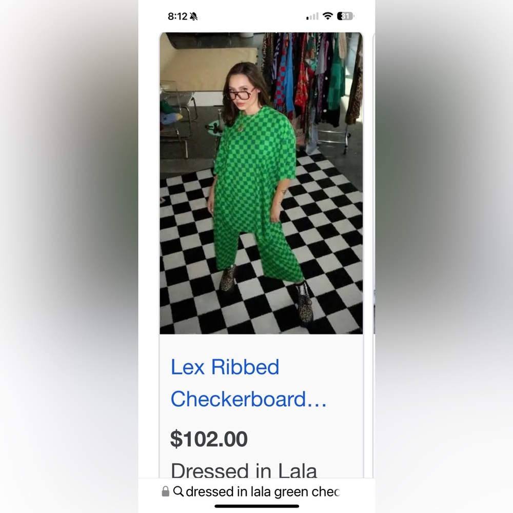 NWT lex rubbed play suit size XS dressed in lala green set